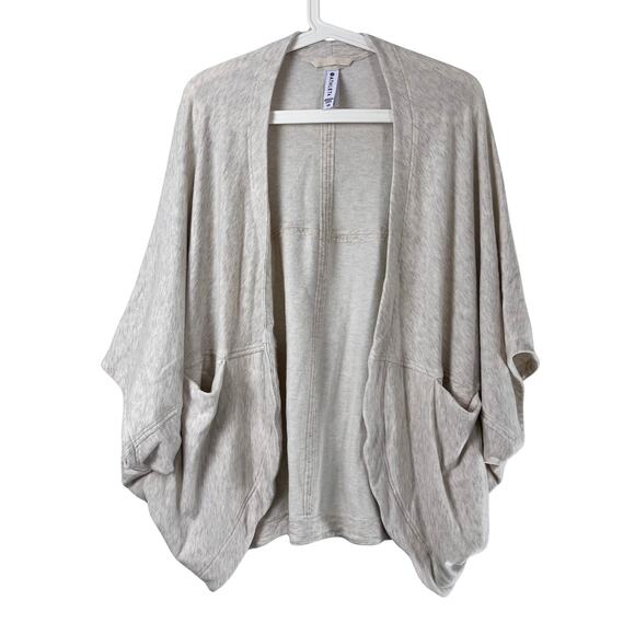 Athleta Sweaters - Athleta Cocoon Cardigan Wrap Sweater Womens XS Beige Oatmeal Open Front Pockets